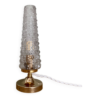 Vintage glass globe table lamp