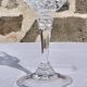 Set de 8 verres en verre sculpté