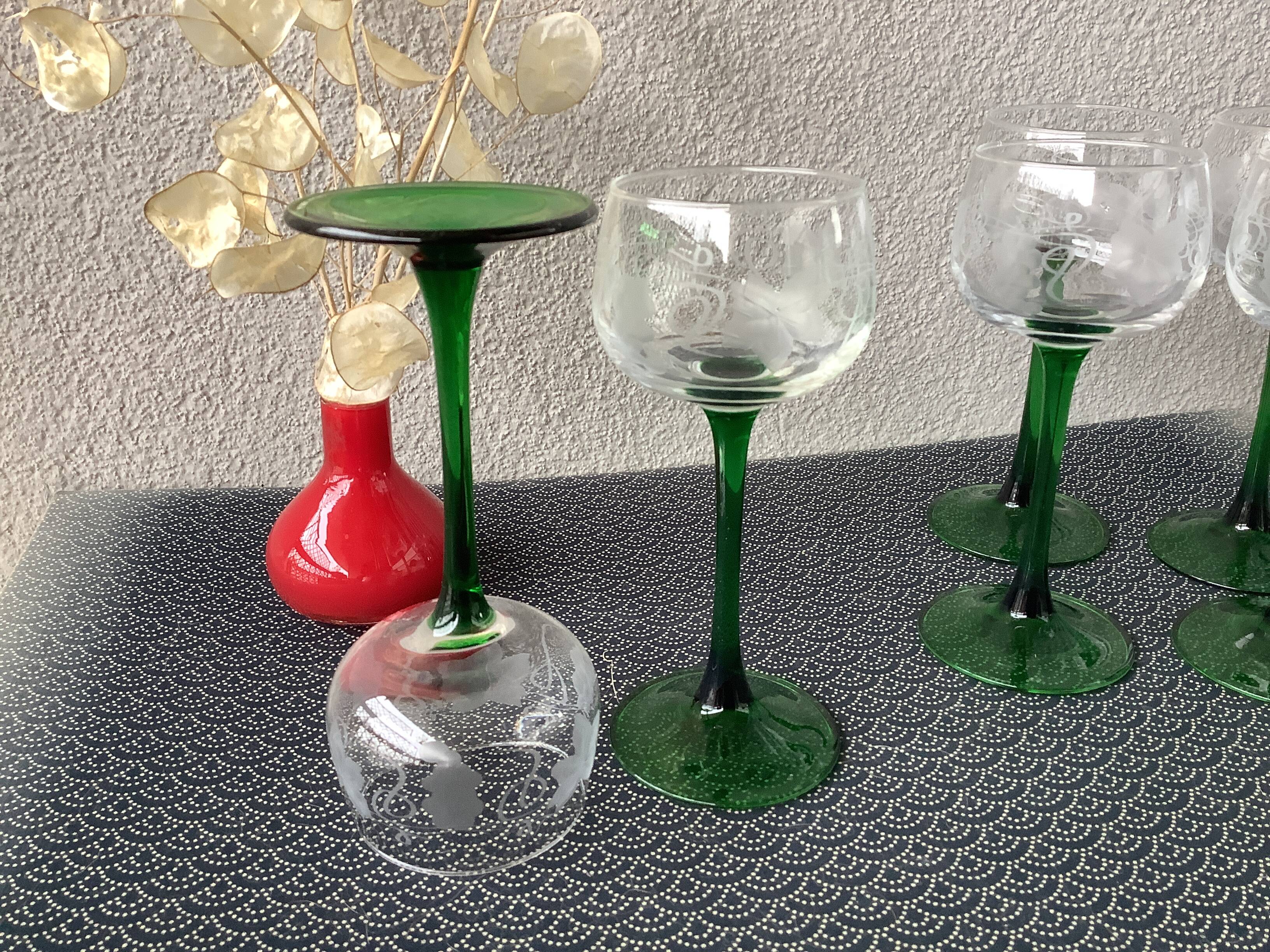 Chiseled French Roemer Alsace glasses - Bistro white wine glasses