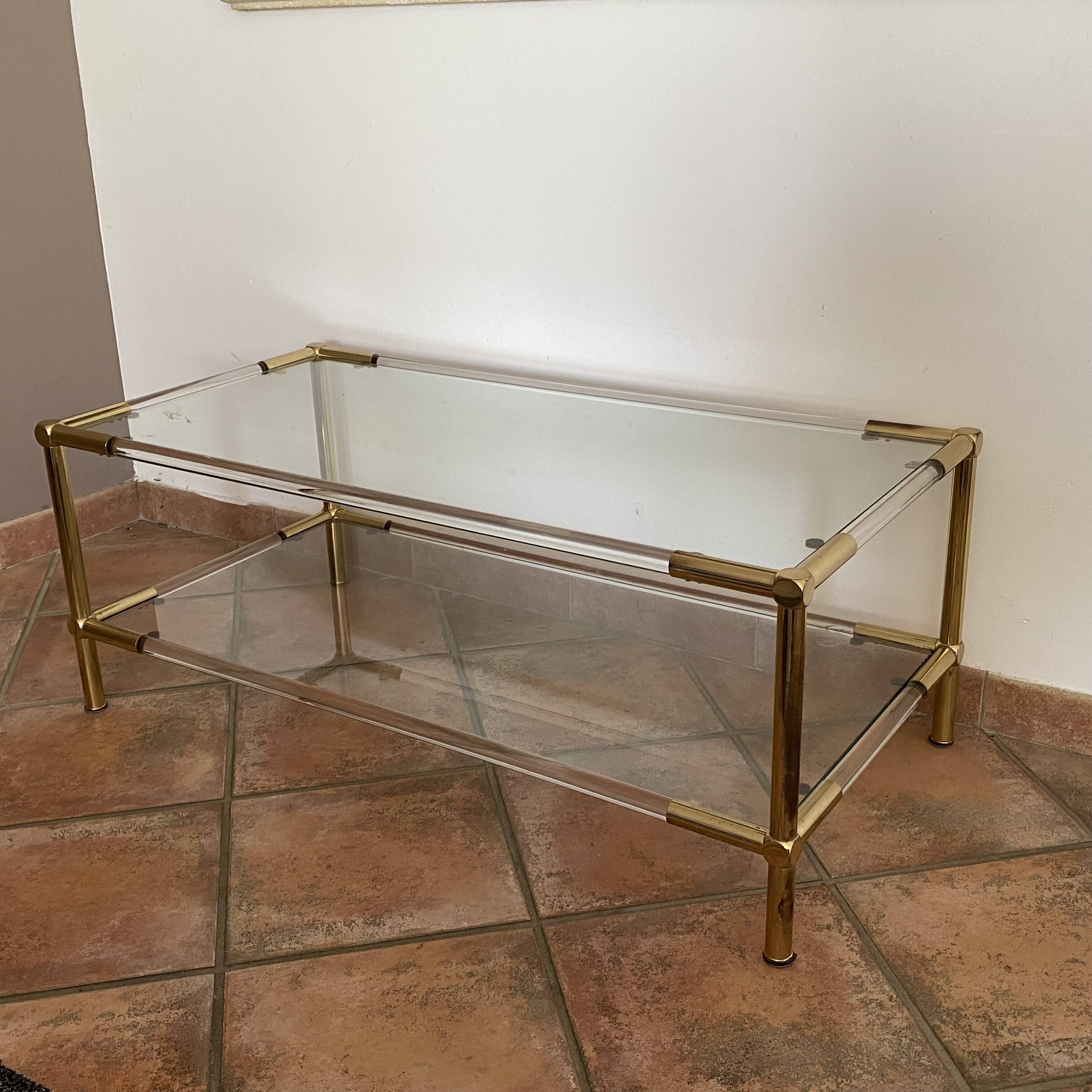 Table basse Roche Bobois. 1970. Hollywood Regency.