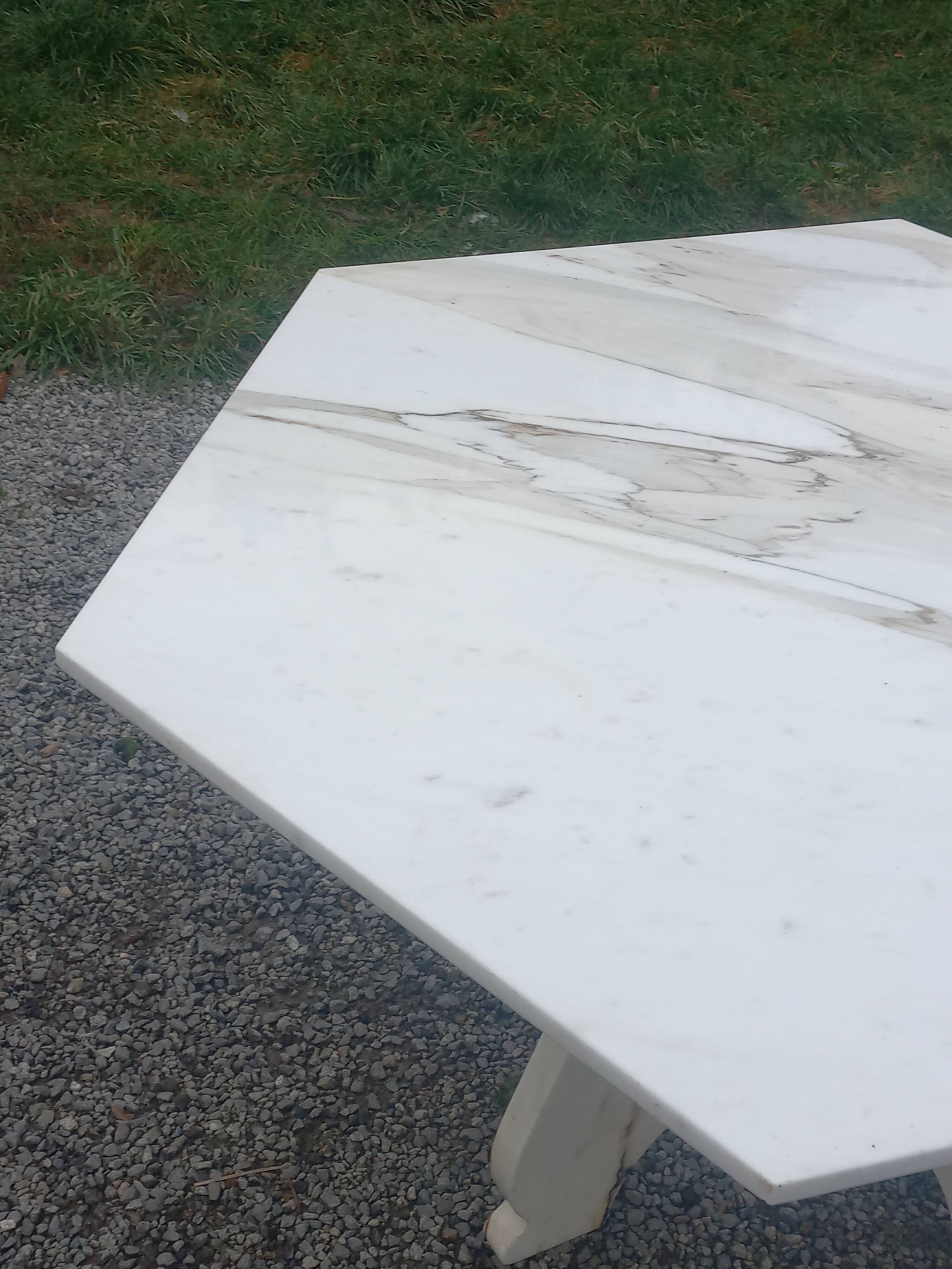 Table design en marbre des années 70