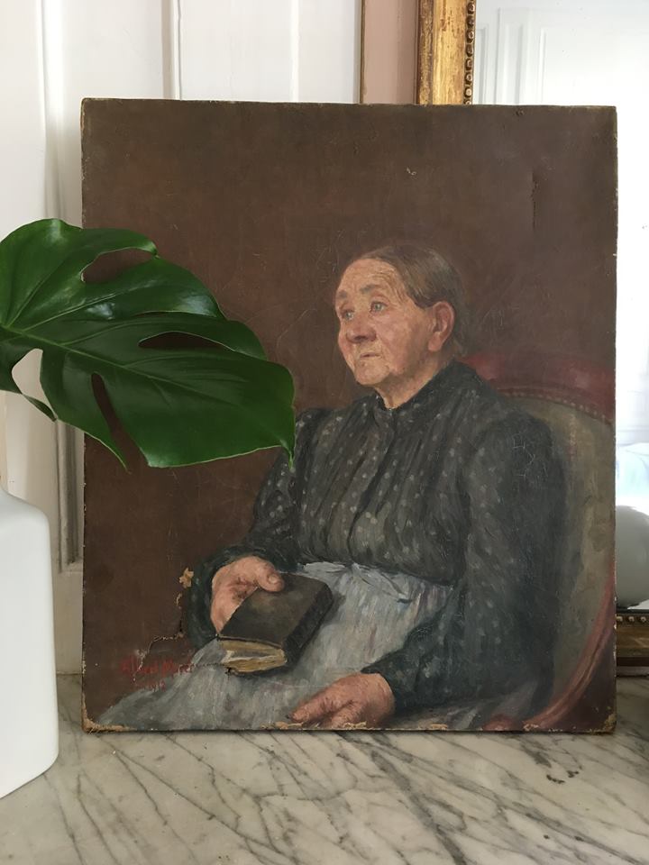 Portrait à l'huile 1912 "mamie nova"