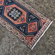 Vintage Anatolian runner rug in wool from the 1950s.