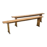 Pair of benches, late 19th century.