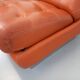 Vintage Roche Bobois armchair in chrome and terracotta leather.