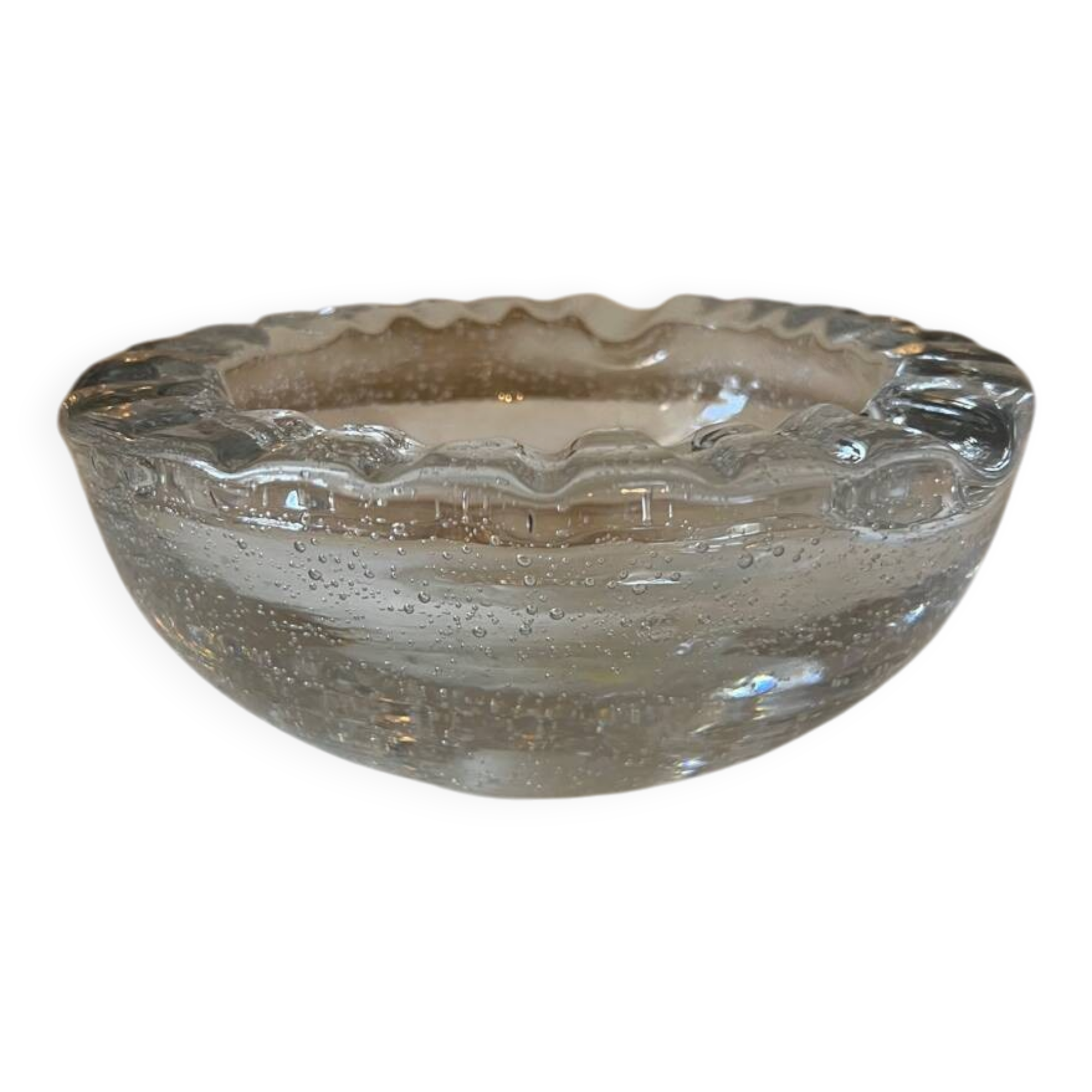 Crystal ashtray and pocket tray Daum Nancy France Art Deco