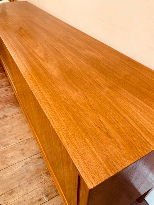 1960s Danish Teak Sliding Door Sideboard