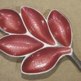 Designer centerpiece in enameled aluminum length 40.7 cm