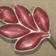 Designer centerpiece in enameled aluminum length 40.7 cm