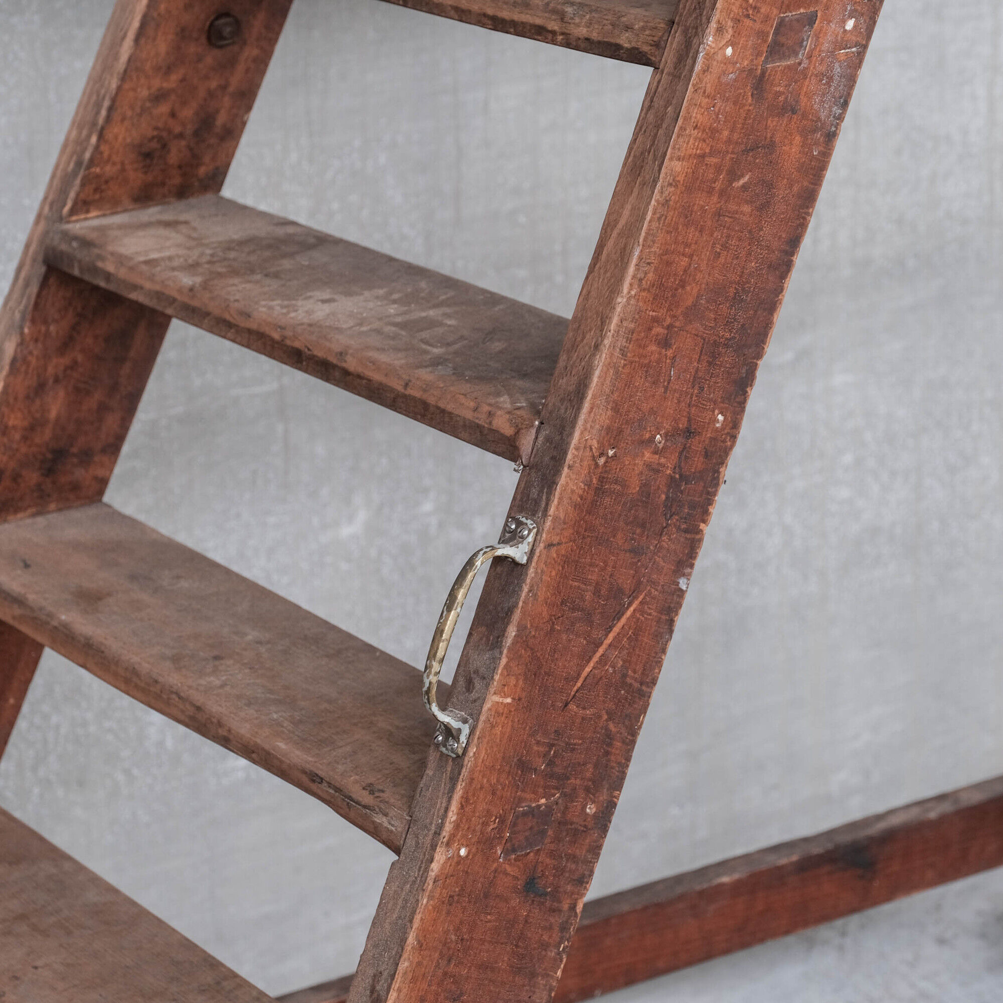 Antique industrial wooden french staircase