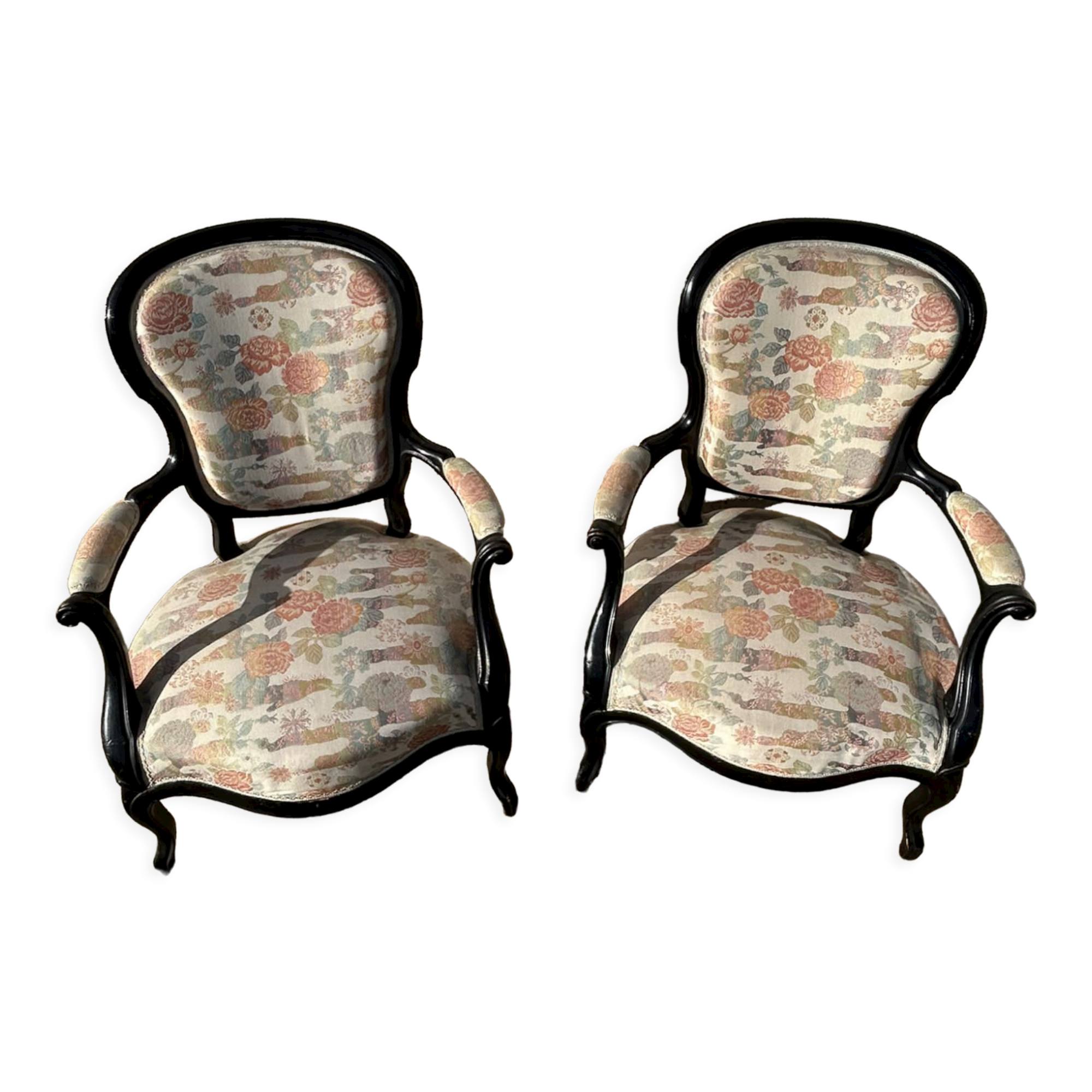 Pair of Voltaire armchairs