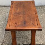 Brutalist solid wood coffee table, vintage