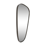 Miroir retroviseur et forme libre contour métal argenté brossé