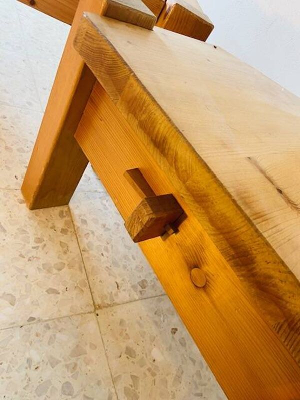 Paire de petites chaises en pin années 1970