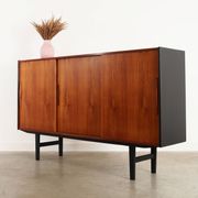 Teak highboard, Danish design, 1960s, production: Denmark