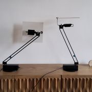 Pair of vintage w&o model lamps by Ketoff for aluminor, 1980s