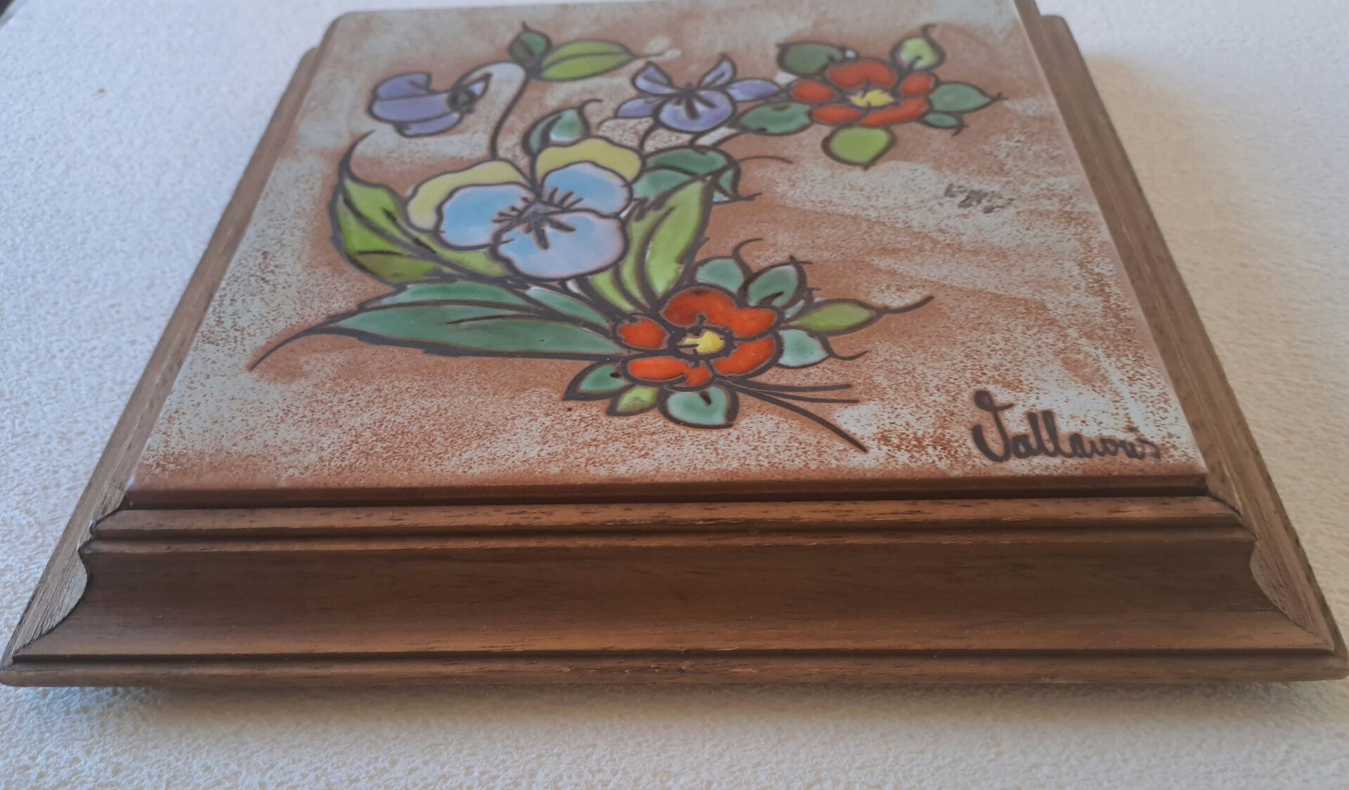Ceramic tile trivet Vallauris