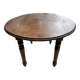 Farm table, two drop-leaves, 19th century, solid walnut.