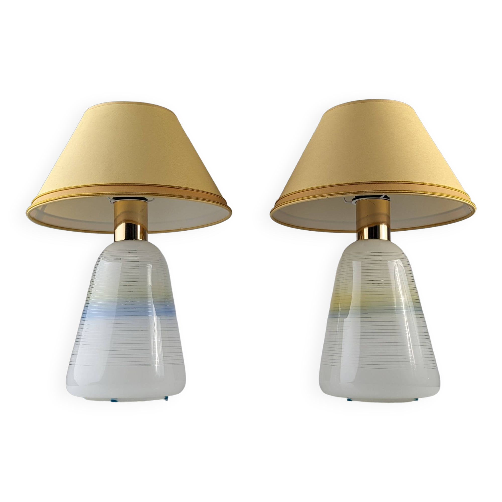 Pair of Italian glass lamps 1970s