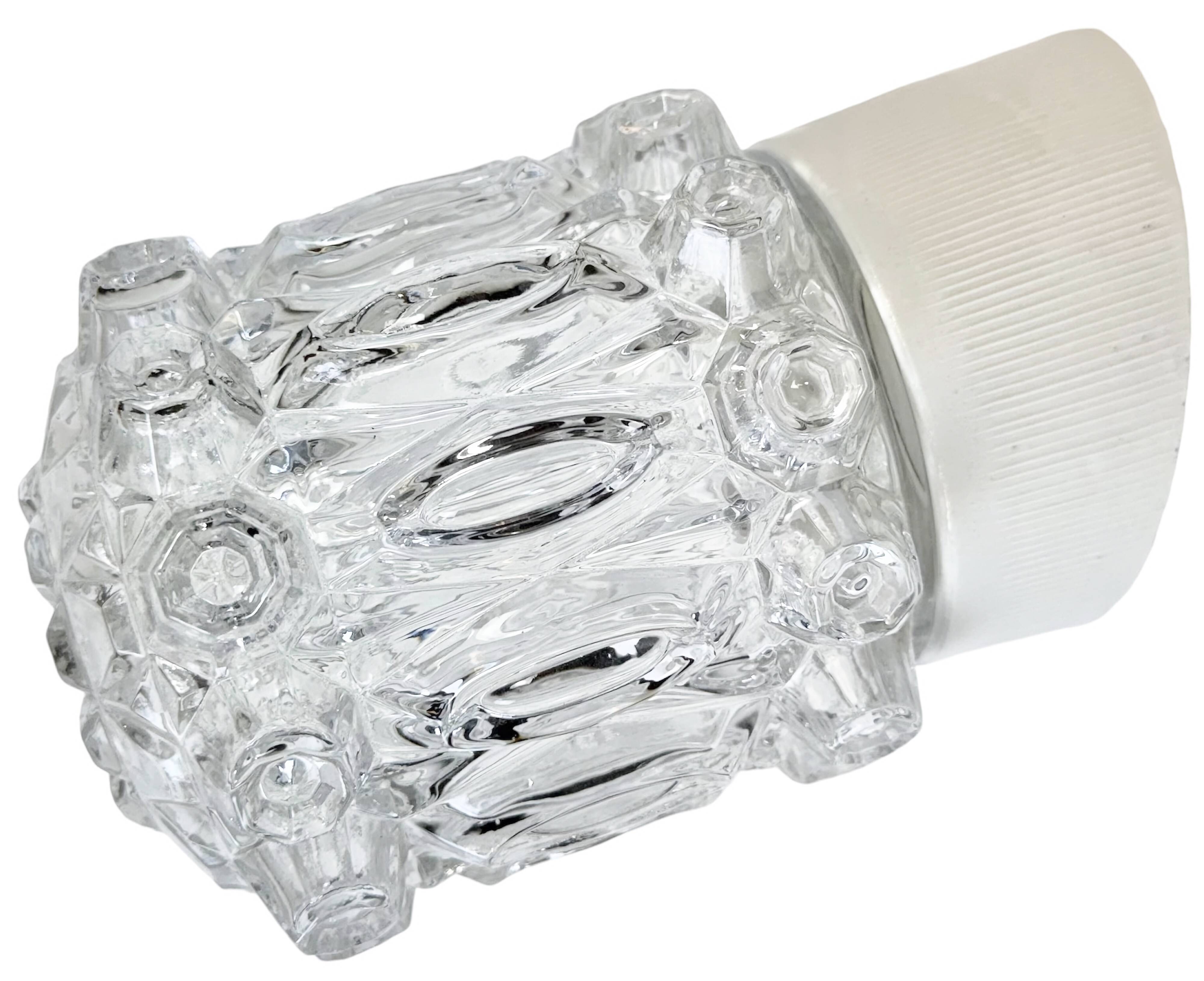 Vintage White Porcelain Wall Light, 1970s