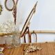 Golden metal psyche mirror 30x50cm