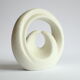 Vase cercles croisés de Roberto Rigon pour Bertoncello, Italie années 1970