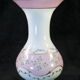 Vase pansu en opaline décor de fleurs emaillées NAPOLEON 3