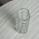 Small thick glass vase, triangular design