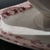 Iron earth gravy boat Moulin des Loups and Hamage Nord, red mulberry