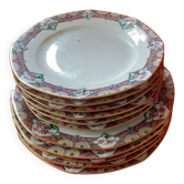 Set of 10 plates Limoges Bet C.
