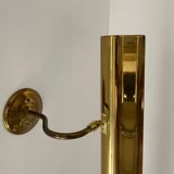 Pair of vintage XL adjustable brass wall lights, France 1970