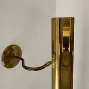 Pair of vintage XL adjustable brass wall lights, France 1970