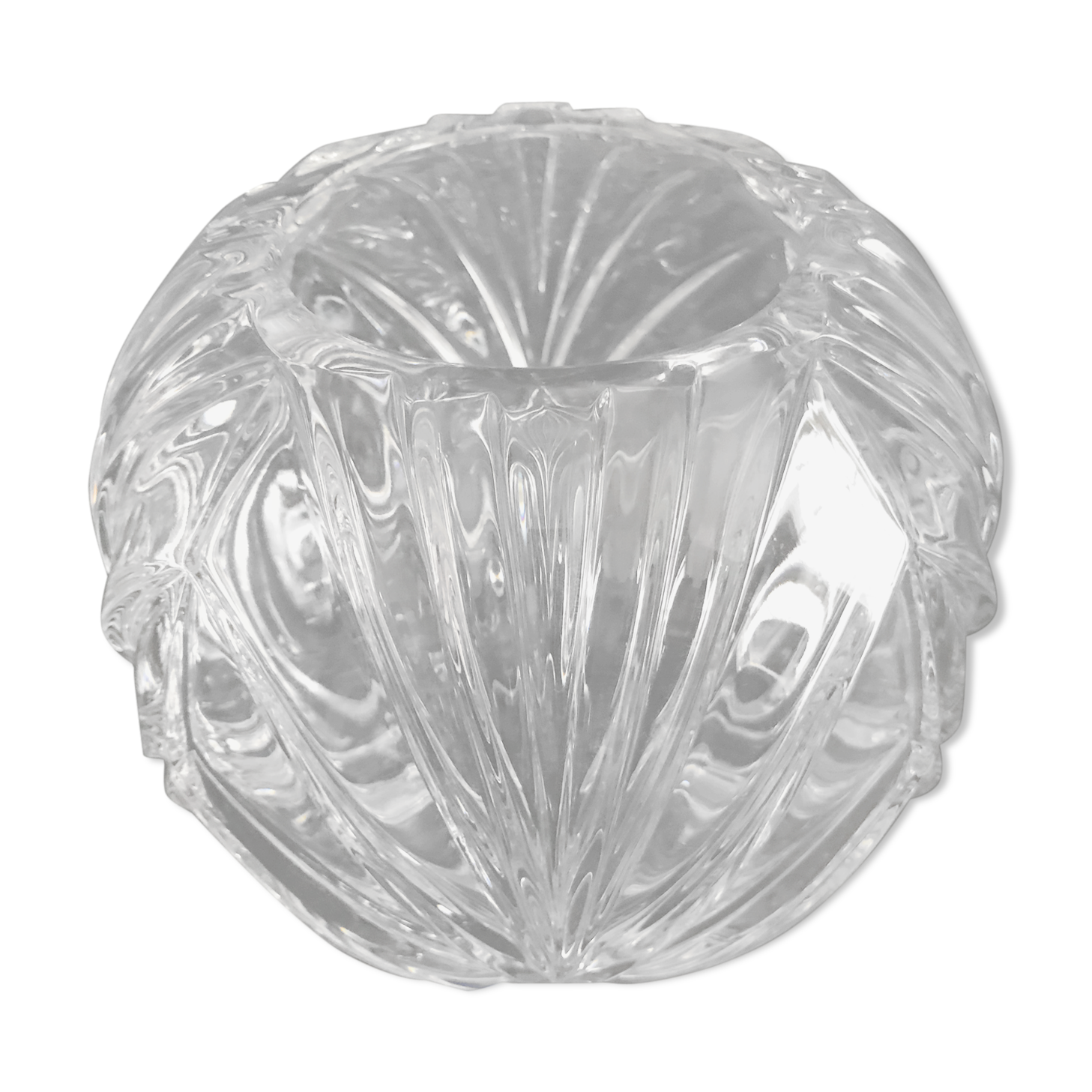Ball vase in crystal