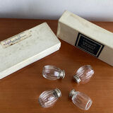 Christofle salt shakers with silver cap
