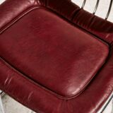 Italian chrome and leather dining set by Gastone Rinaldi, set of 7.