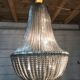 Lustre design cotte de maille 8 lampes