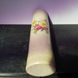 Old Vase Enamelled Sandstone Scroll Painting Decoration Vintage Flowers