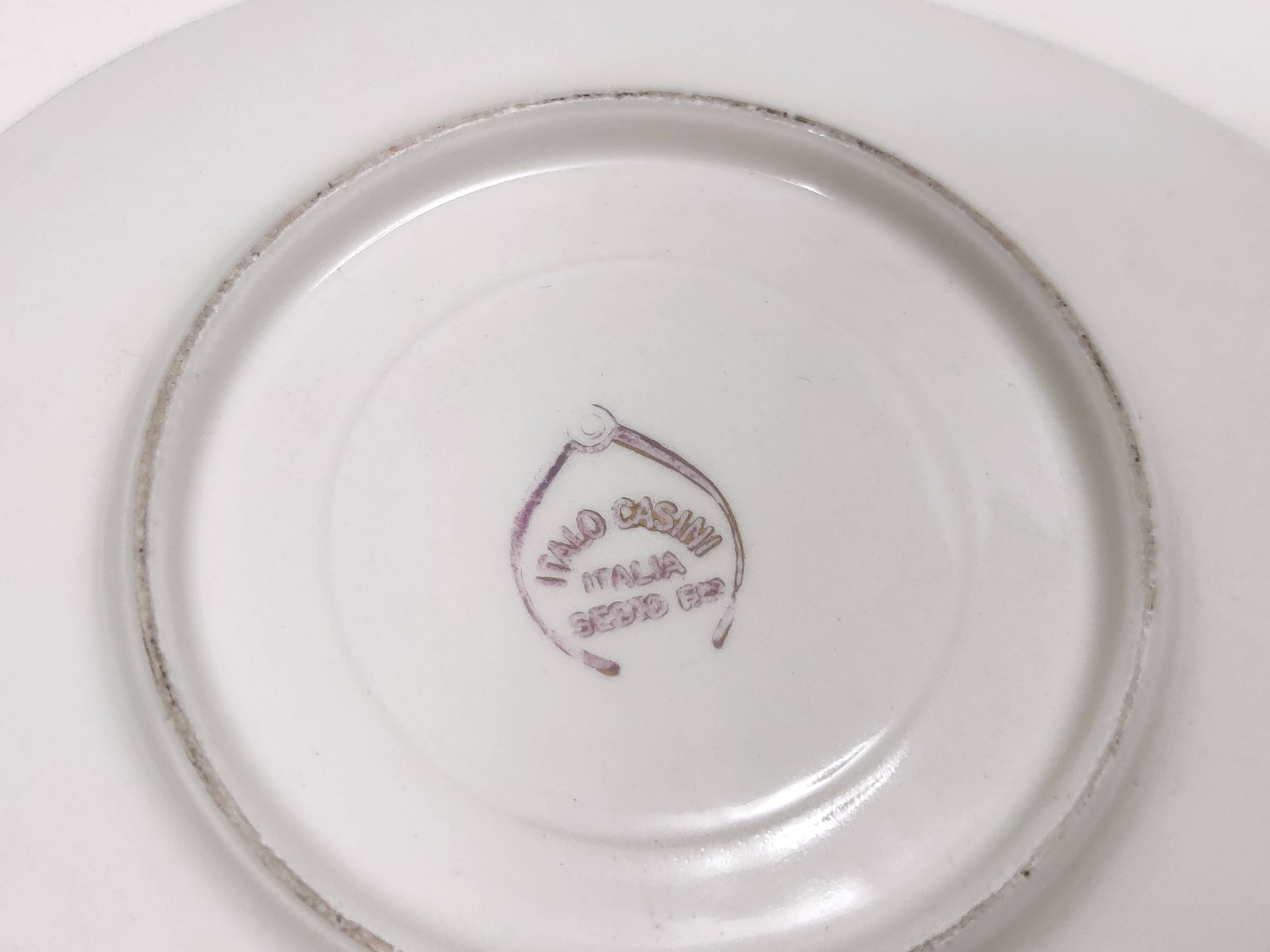 22-Piece Colorful Ceramic Breakfast Set by Italo Casini, Sesto Fiorentino