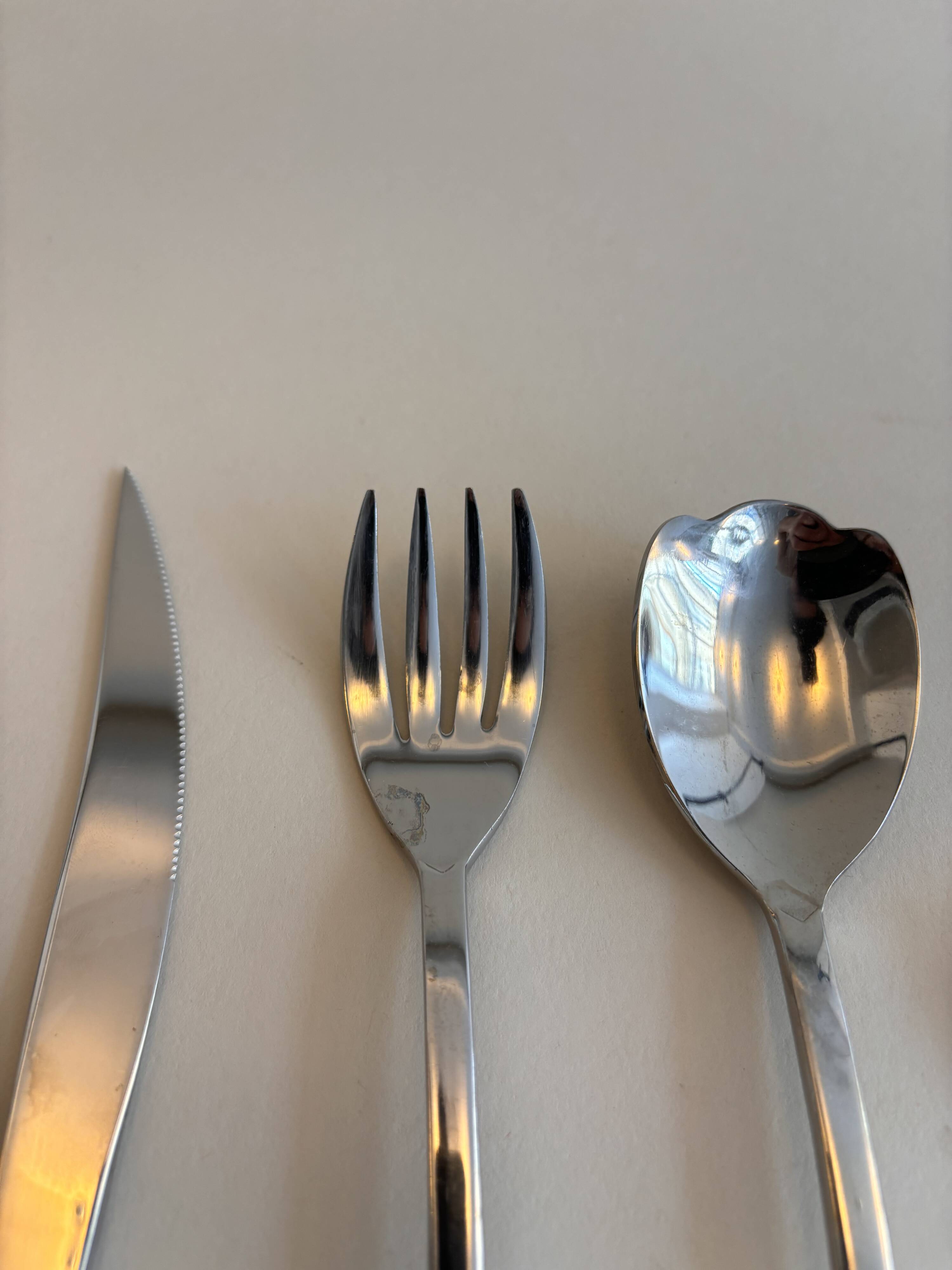 Vintage metal cutlery set