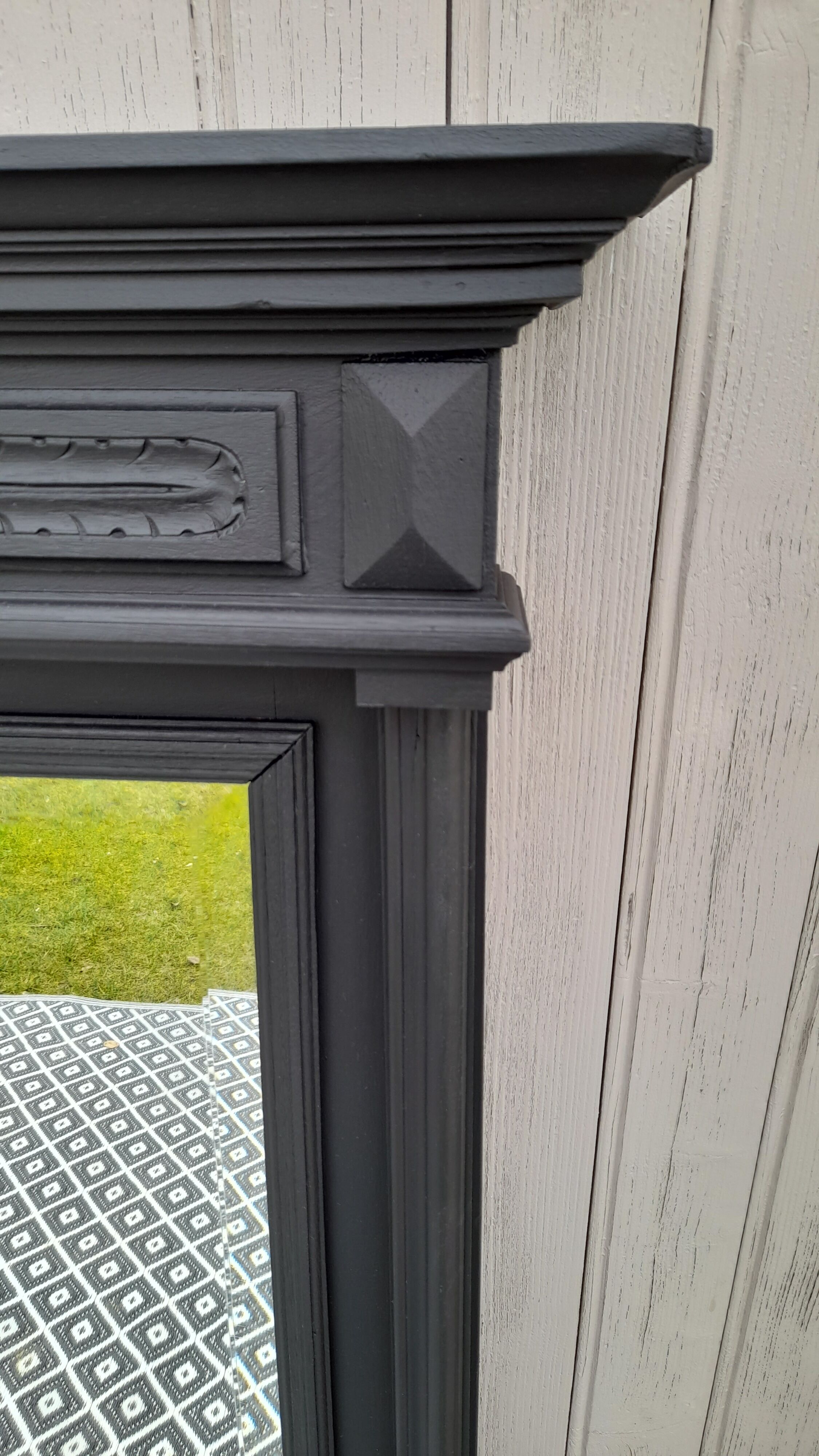 Beveled trumeau mirror