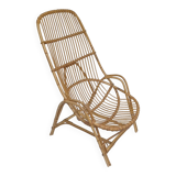 Old rattan armchair
