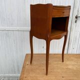 Cherry wood bedside table with 1 Louis XV style drawer