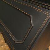 Black writing bureau bookcase