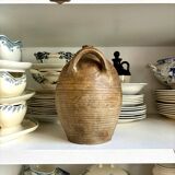 Brown stoneware jar