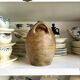Brown stoneware jar