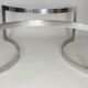 Coffee table published by Dassas, base in chromed steel and thick glass slab, France, 1963