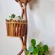 Vintage 3-tier plant stand in bamboo and rattan