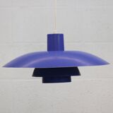 Blue Louis Poulsen PH 4/3 Pendant Lamp: 1970s Scandinavian Design