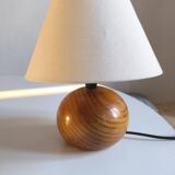 Solid wood ball lamp