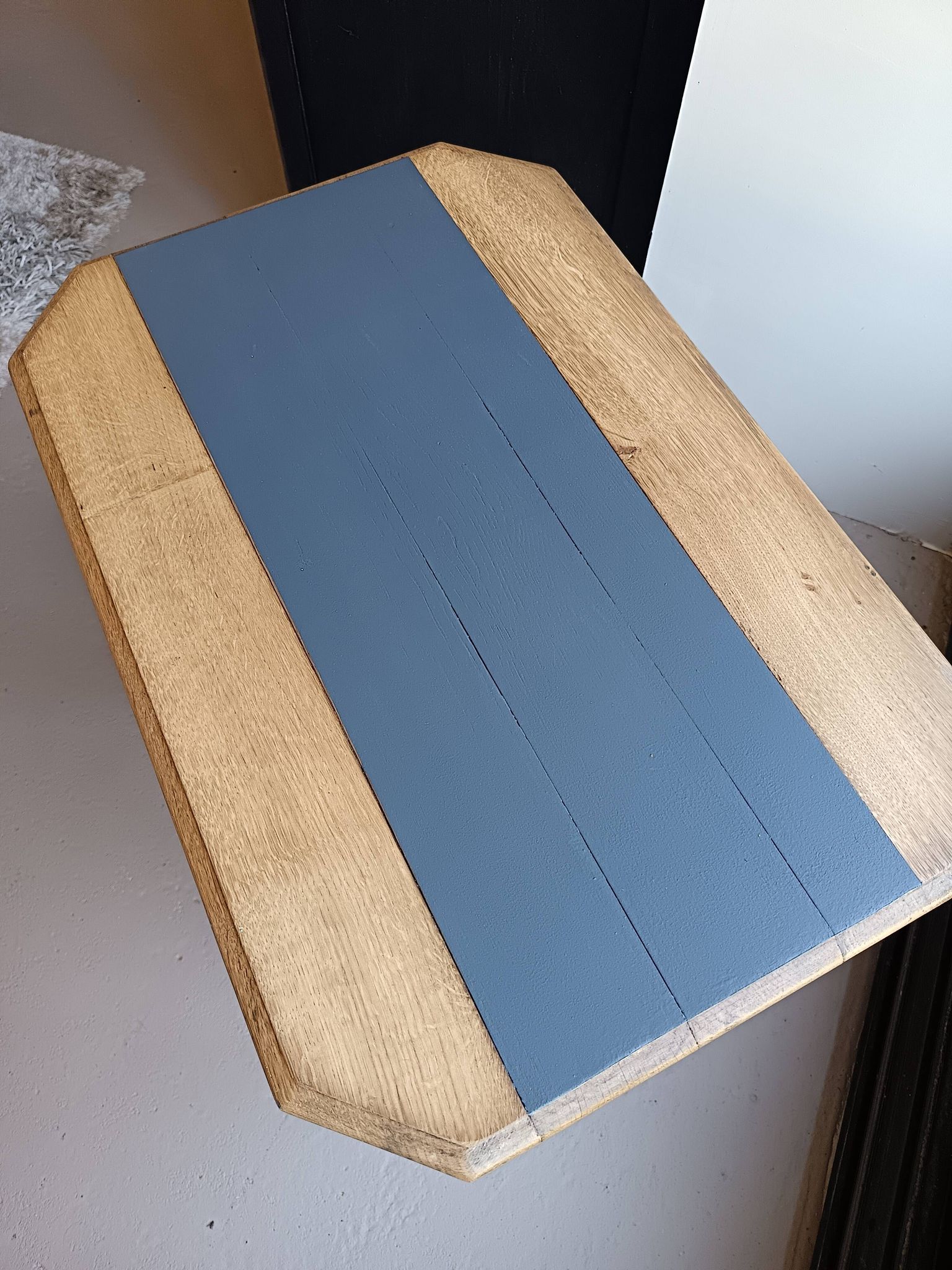 WOOD GUERIDON, CANING AND ANTHRACITE